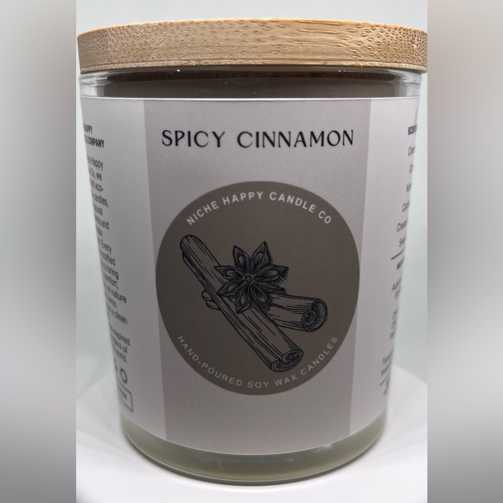 Spicy Cinnamon | 8.45 oz Hand-Poured Soy Wax Jar Candle